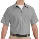Big & Tall Red Kap Classic-fit Industrial Button-down Work Shirt, Men's, Size: 5xb, Grey