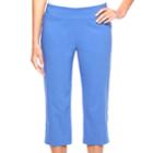 Women's Dana Buchman Pull-on Capris, Size: Large, Med Blue
