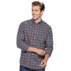 Big & Tall Sonoma Goods For Life&trade; Flexwear Poplin Button-down Shirt, Men's, Size: 3xl Tall, Med Blue