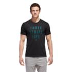 Men's Adidas Three Stripe Tee, Size: Small, Black