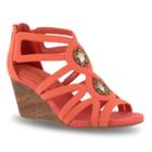 Easy Street Unity Women's Wedge Sandals, Size: Medium (9.5), Orange Oth
