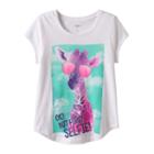 Girls 7-16 So&reg; Curved-hem Graphic Tee, Girl's, Size: 12, White