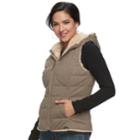 Women's Be Boundless Hooded Reversible Vest, Size: Small, Med Brown