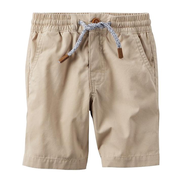 Baby Boy Carter's Khaki Pull-on Shorts, Size: 9 Months, Med Beige