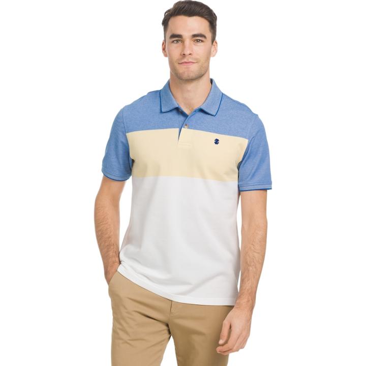 Men's Izod Sportflex Classic-fit Rugby-striped Stretch Performance Polo, Size: Xxl, Med Yellow