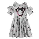 Disney's Minnie Mouse Girls 4-7 Cold-shoulder Dress By Jumping Beans&reg;, Size: 6x, Light Grey