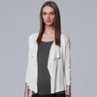 Women's Simply Vera Vera Wang Draped Open Front Cardigan, Size: Large, White