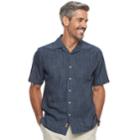 Men's Batik Bay Regular-fit Microfiber Button-down Shirt, Size: Large, Blue (navy)