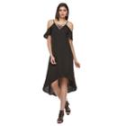 Women's Jennifer Lopez Cold-shoulder High Low Dress, Size: Large, Black