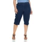 Plus Size Croft & Barrow&reg; Pull On Capris, Women's, Size: 2 - Regular, Blue