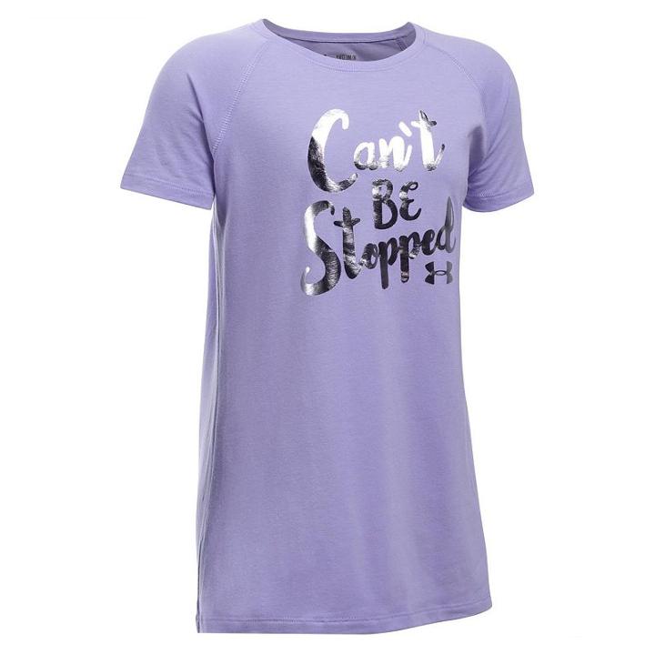 Girls 7-16 Under Armour Can't Be Stopped Foiled Graphic Tee, Girl's, Size: Small, White Oth