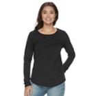 Women's Sonoma Goods For Life&trade; Essential Crewneck Tee, Size: Large, Black
