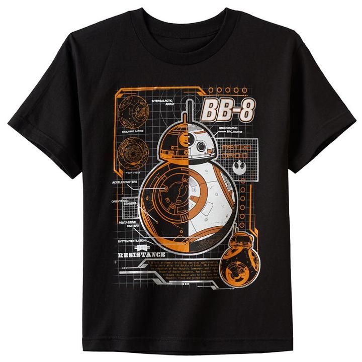 Boys 8-20 Star Wars Bb-8 Tee, Boy's, Size: Medium, Black