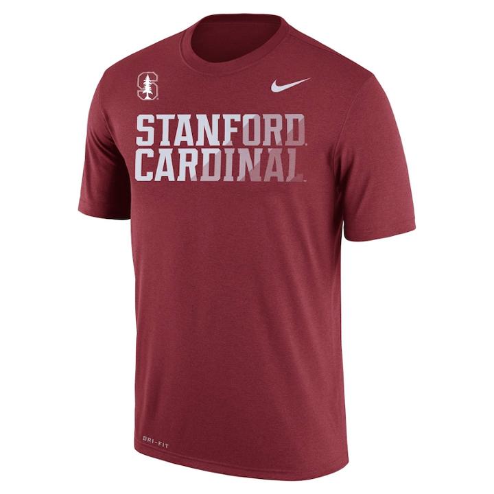 Men's Nike Stanford Cardinal Legend Staff Sideline Dri-fit Tee, Size: Medium, Red