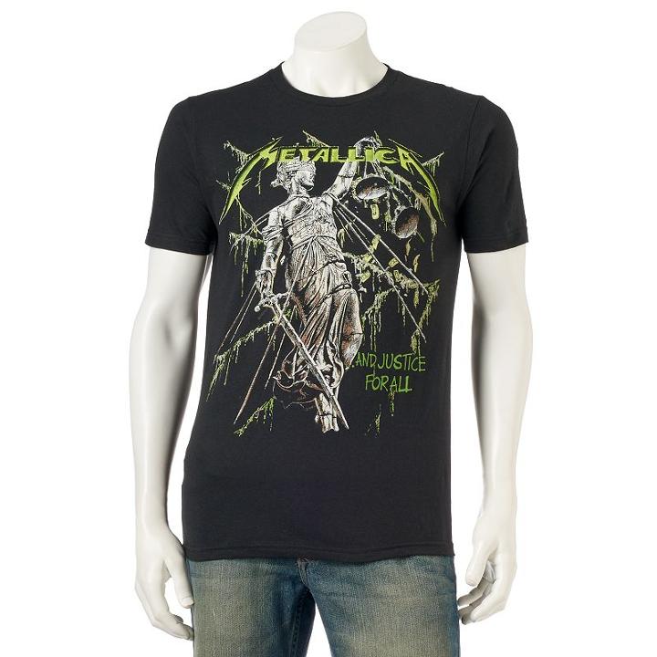 Men's Metallica Justice For All Tee, Size: Medium, Black