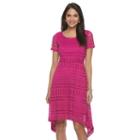 Petite Dana Buchman Lace Sharkbite Dress, Women's, Size: Xl Petite, Pink