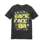 Boys 4-12 Carter's Game Face On Graphic Tee, Size: 6, Black