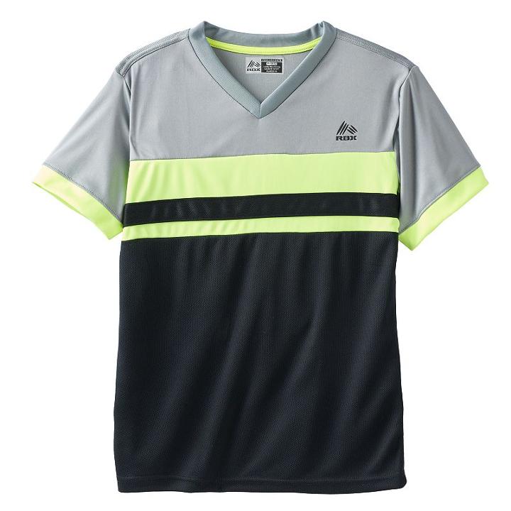 Boys 8-20 Rbx Chest-stripe Tee, Boy's, Size: Xl(18/20), Dark Grey