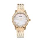 Burgi Women's Crystal Watch, Yellow