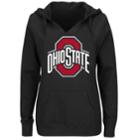 Plus Size Ohio State Buckeyes Notched Hoodie, Women's, Size: 1xl, Black