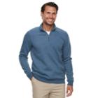 Men's Croft & Barrow&reg; Classic-fit Quarter-zip Fleece Pullover, Size: Xl, Dark Blue