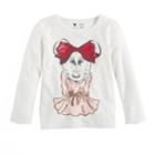 Disney's Minnie Mouse Girls 4-7 Minnie Graphic Long Sleeve Tee By Jumping Beans&reg;, Size: 7, White