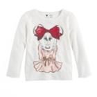 Disney's Minnie Mouse Girls 4-7 Minnie Graphic Long Sleeve Tee By Jumping Beans&reg;, Size: 7, White