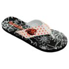 Women's College Edition Oregon State Beavers Floral Polka-dot Flip-flops, Size: Small, White
