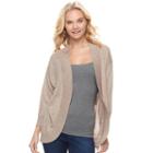 Juniors' My Michelle Cocoon Cardigan, Teens, Size: Xs, Lt Brown