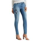 Women's Chaps Flocked Skinny Jeans, Size: 14, Blue