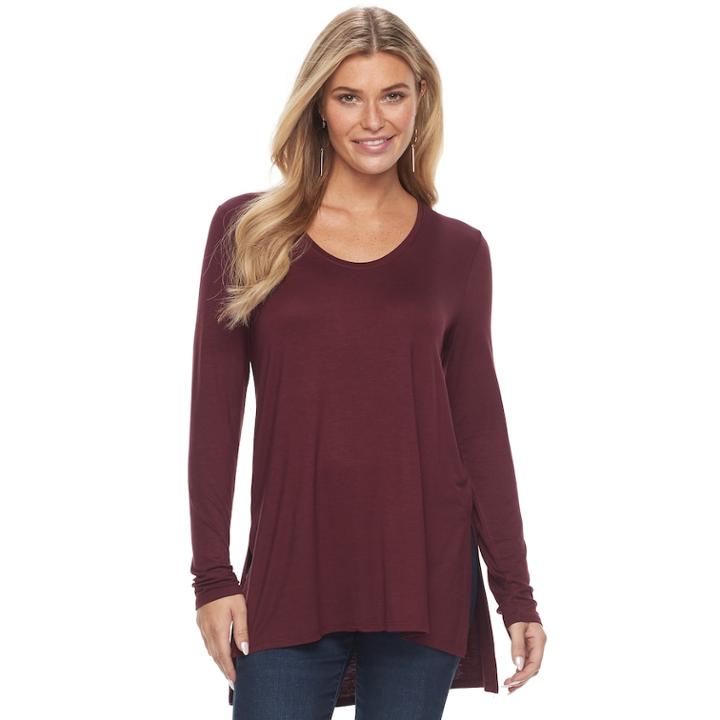 Women's Apt. 9&reg; High-low Tunic, Size: Xs, Red