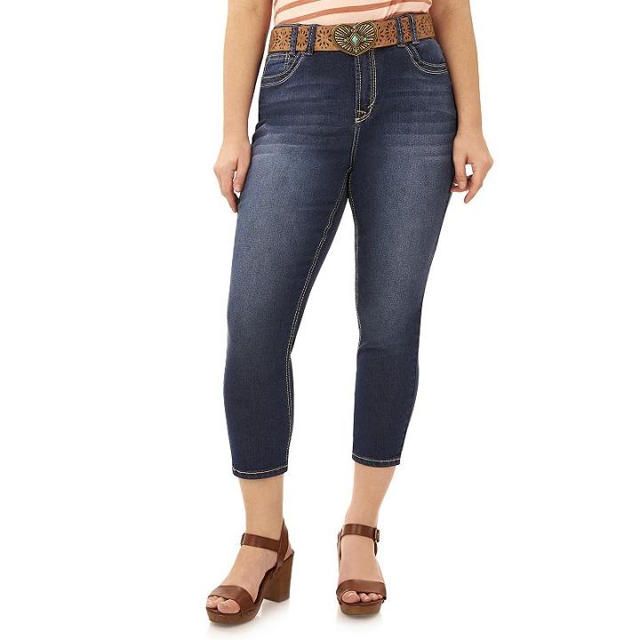 Juniors' Plus Size Wallflower Legendary Capri Jeans, Girl's, Size: 16 W, Grey Other