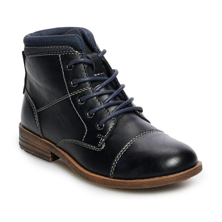 Sonoma Goods For Life&trade; Scoreboard Boys' Ankle Boots, Size: 5, Black