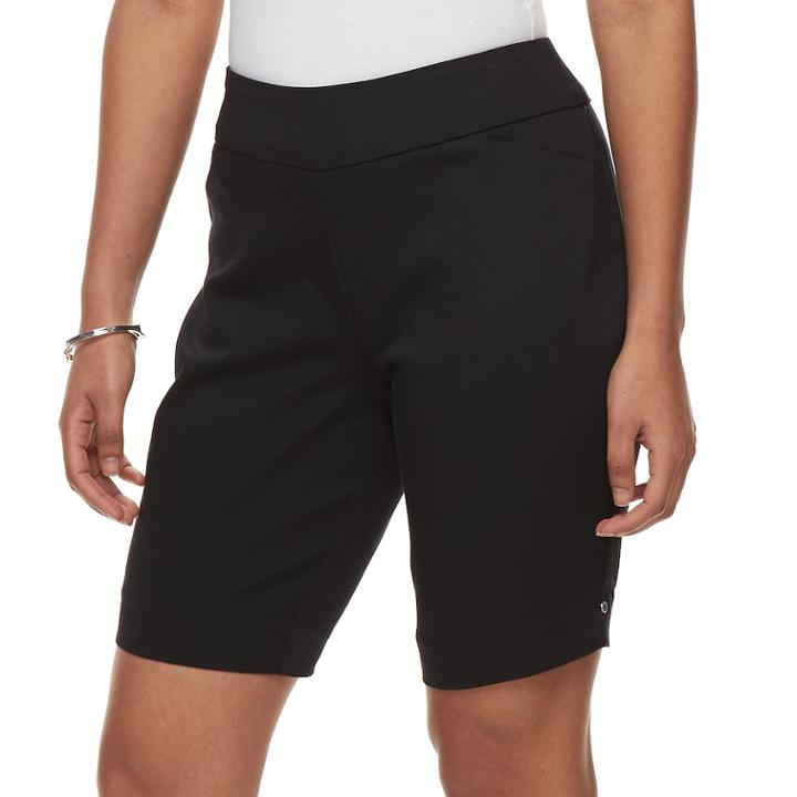 Petite Croft & Barrow&reg; Pull-on Bermuda Shorts, Women's, Size: 8 Petite, Black