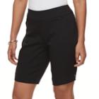 Petite Croft & Barrow&reg; Pull-on Bermuda Shorts, Women's, Size: 8 Petite, Black