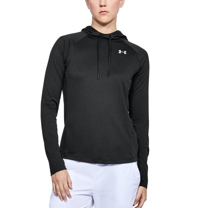 Women's Under Armour Tech Long Sleeve Hoodie, Size: Xl, Black