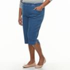 Plus Size Croft & Barrow&reg; Simple Vented Capri Jeans, Women's, Size: 3xl, Blue