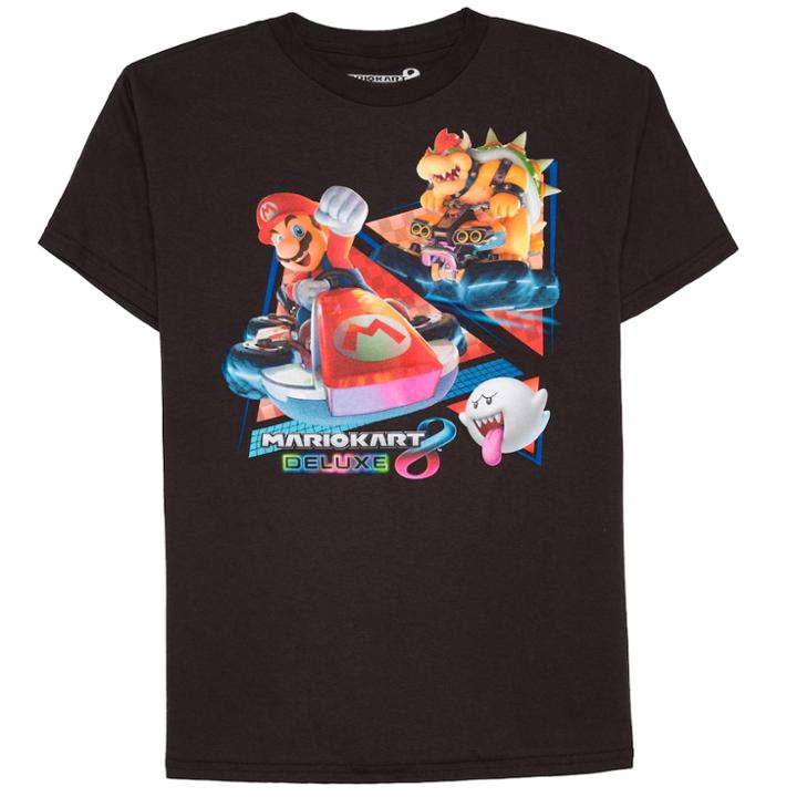 Boys 8-20 Super Mario Bros. Geo Tee, Size: Medium, Black
