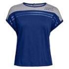 Women's Under Armour Striped Baseball Tee, Size: Medium, Purple