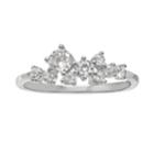 Primrose Sterling Silver Cubic Zirconia Cluster Ring, Women's, Size: 7, White