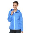 Women's Free Country Hooded Packable Dobby Jacket, Size: Large, Blue Other