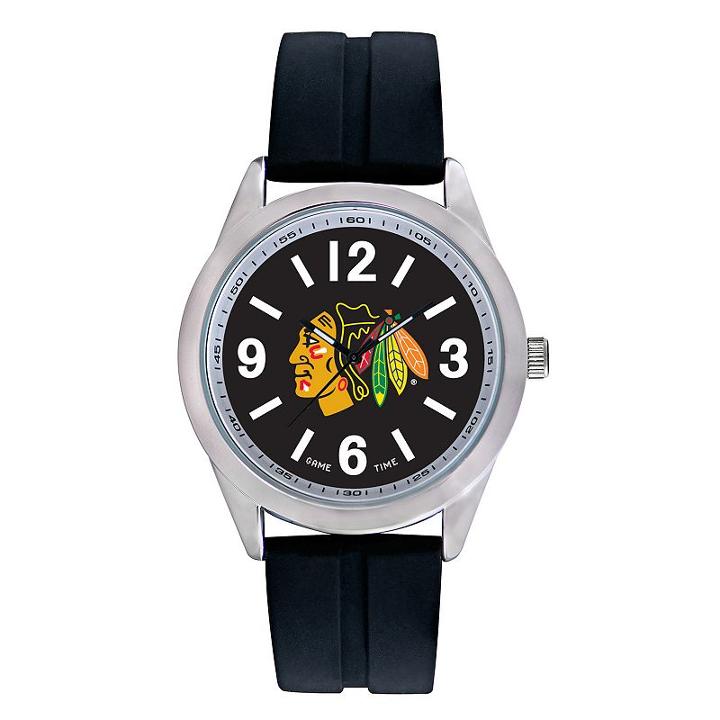 Men's Game Time Chicago Blackhawks Varsity Watch, Black