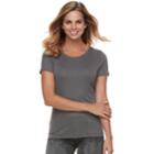 Women's Apt. 9&reg; Essential Crewneck Tee, Size: Xl, Dark Grey
