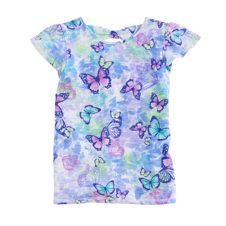 Girls 4-10 Jumping Beans&reg; Flutter Cross-back Tee, Size: 4, White