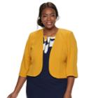 Plus Size Maya Brooke Dress & Jacket Set, Women's, Size: 18w T/l, Drk Yellow