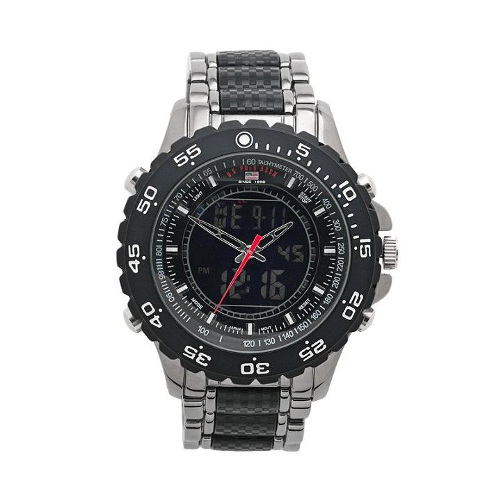 U.s. Polo Assn. Men's Analog & Digital Chronograph Watch, Size: Xl, Grey
