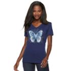 Women's Sonoma Goods For Life&trade; V-neck Graphic Tee, Size: Xl, Dark Blue