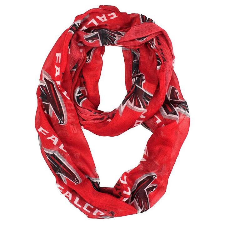 Atlanta Falcons Sheer Infinity Scarf, Women's, Red