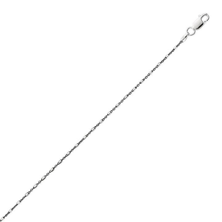 Sterling Silver And Black Rhodium Plate Sterling Silver Anklet - 11-in, Women's, Size: 11, Grey