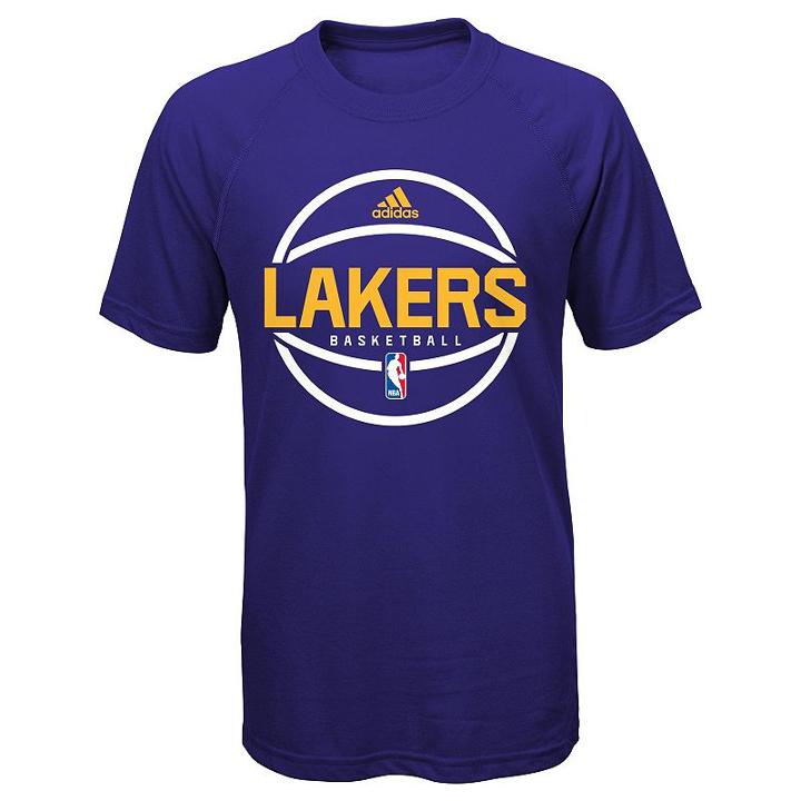 Boys 8-20 Adidas Los Angeles Lakers Climalite Practice Tee, Boy's, Size: Small, Purple